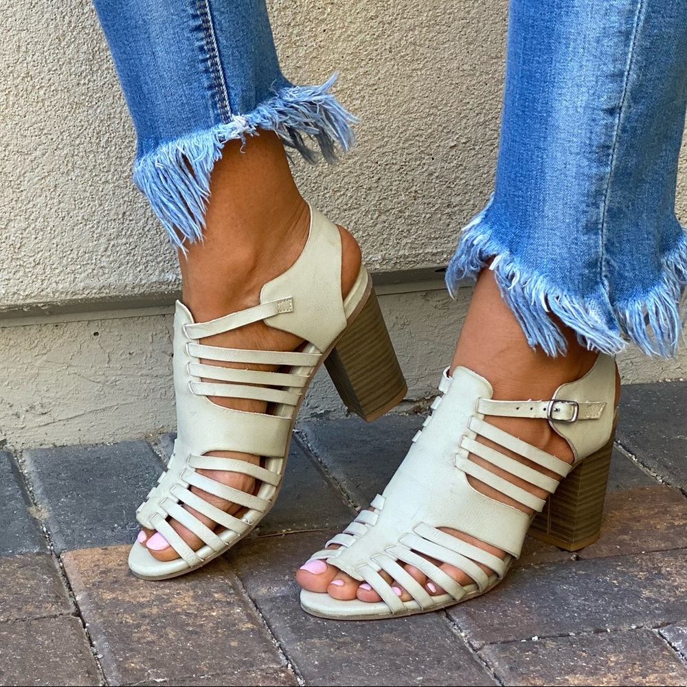 Distressed Leather Fisherman Huarache Heel Sandal - Picture 6 of 16